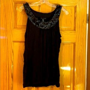 APOSTROPHE Black tank top with beading - XL